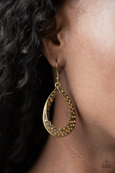 Royal Treatment Brass Earring