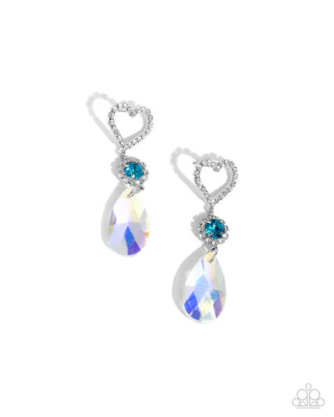 Faceted Frenzy Blue Earring