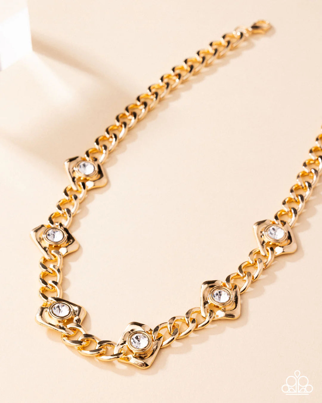 Square Silhouette - Gold Necklace