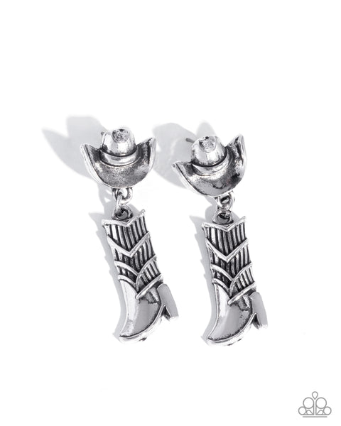 Boot Scootin Ballad Silver Earring