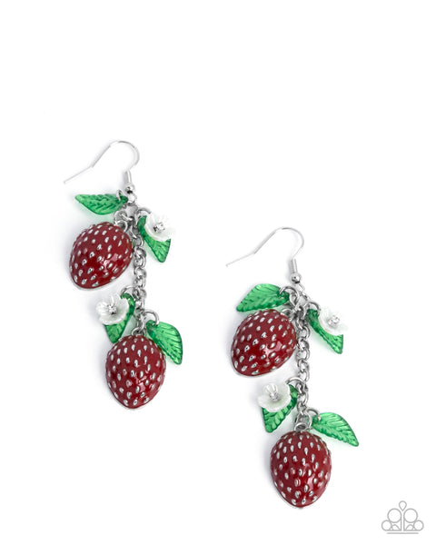 Seize the Strawberries Red Earring