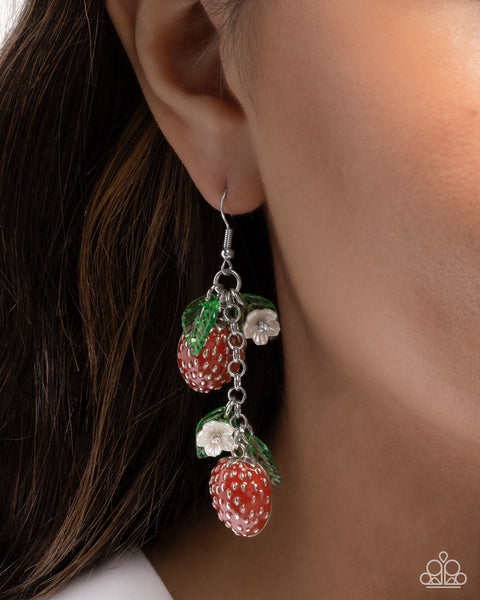 Seize the Strawberries Red Earring