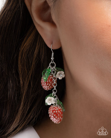 Seize the Strawberries Red Earring