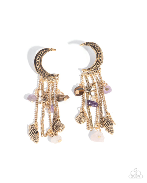 Crescent Call Purple Earring