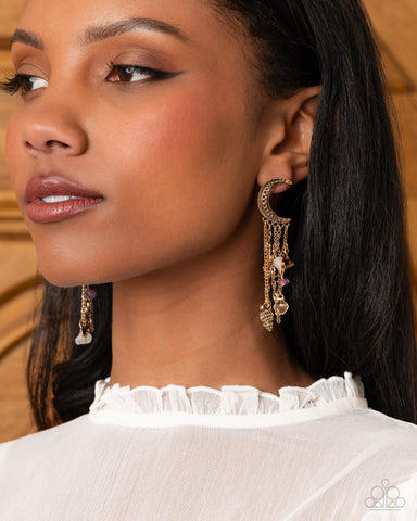 Crescent Call Purple Earring