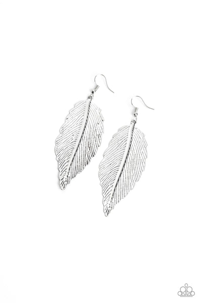 Lookin For A Flight Silver Earrings