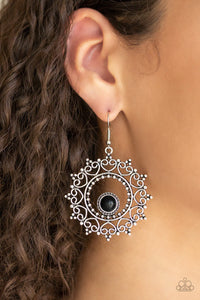 Wreathed In Whimsicality - Black Earring