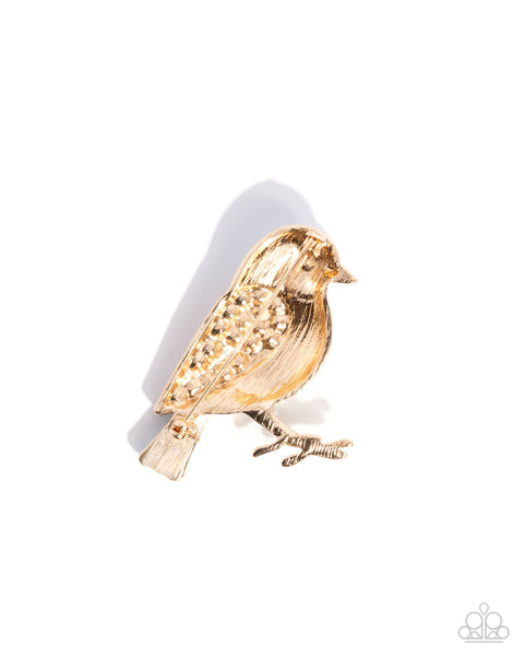 Beneficial Bird Blue Brooch
