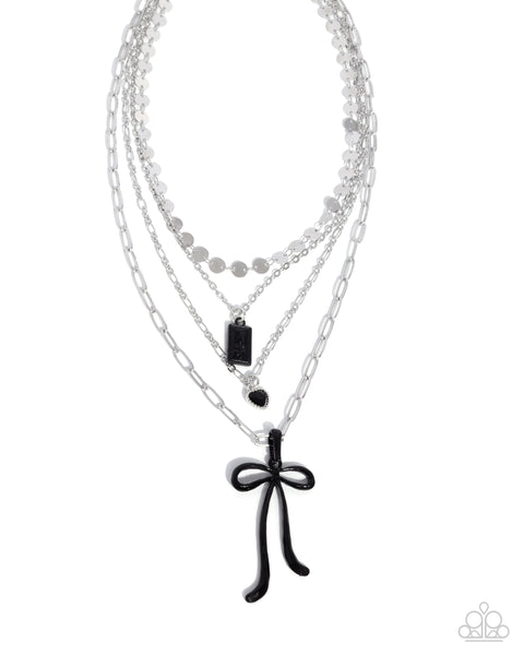 Coquette Cascade Black Necklace
