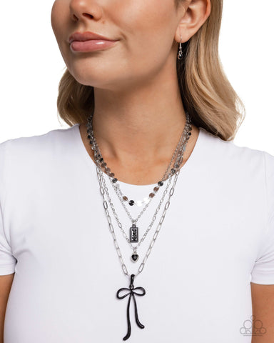 Coquette Cascade Black Necklace