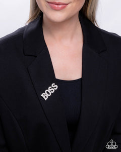 Blingy Boss White Brooch