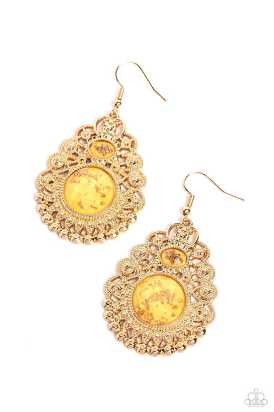 Welcoming Whimsy - Yellow Earrings