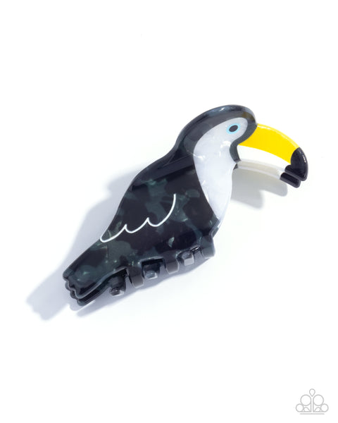 Toucan Theme Black Hair Clip