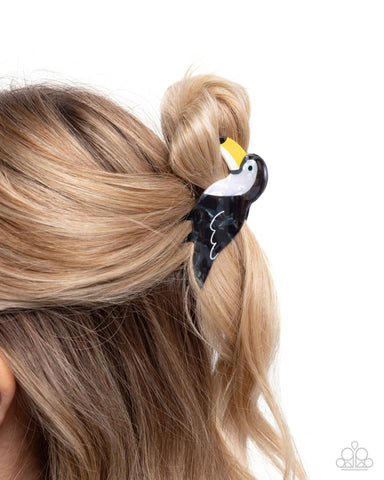 Toucan Theme Black Hair Clip