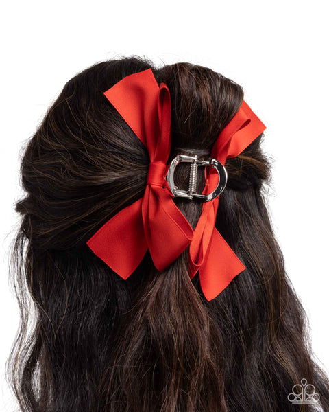 Coquette Class Red Hair Clip