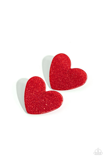 Sparkly Sweethearts - Red Earrings