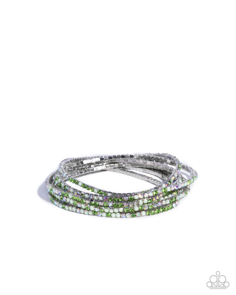 Candlelight Cascade Green Bracelet
