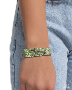 Candlelight Cascade Green Bracelet