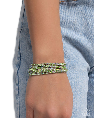 Candlelight Cascade Green Bracelet