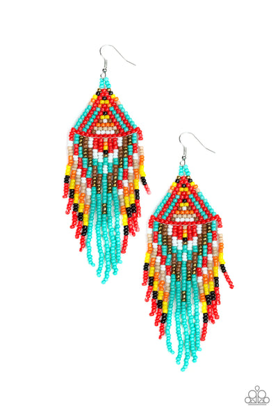 Boho Blast Blue Earrings