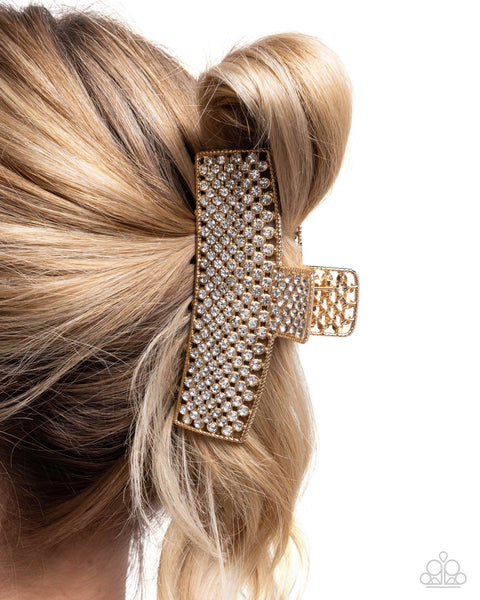 Glittery Gesture Gold Hair Clip