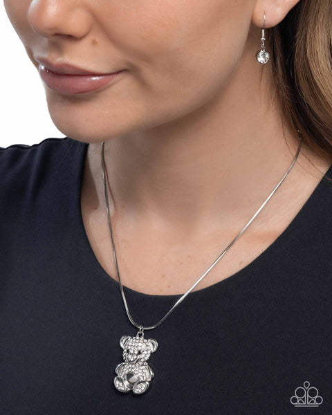 Cuddly Chic White Necklace