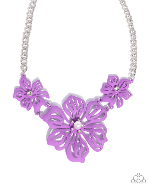 Floral Fandom Purple Necklace