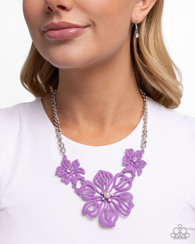 Floral Fandom Purple Necklace