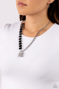 LOCK and Roll - Black Necklace