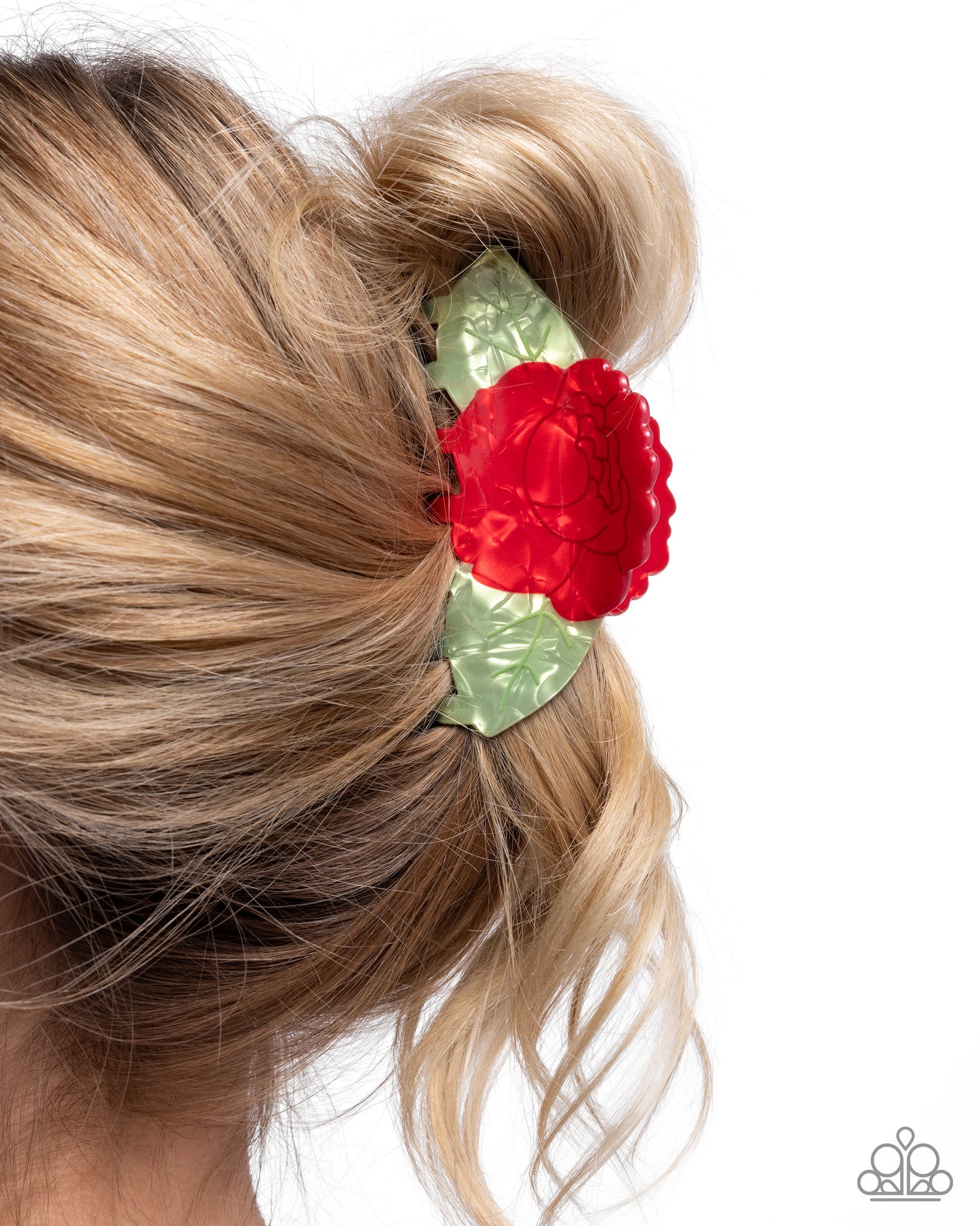 Blooming Baddie Red Hair Clip