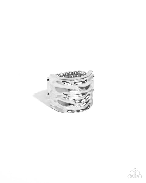 Textured Tenor Silver Ring