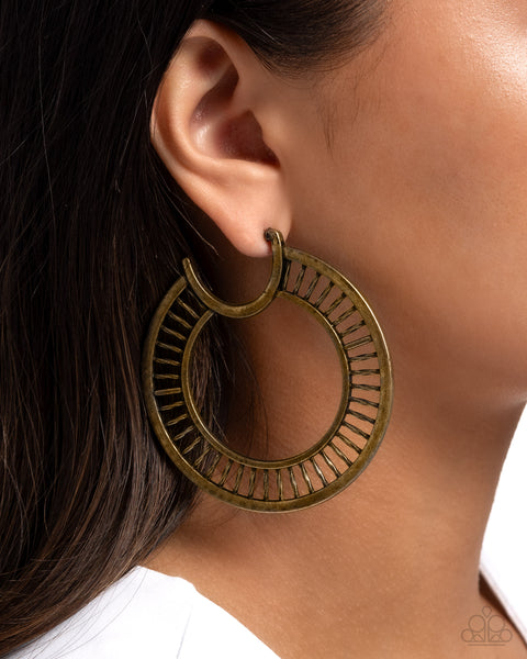Set the Scene Brass Earring