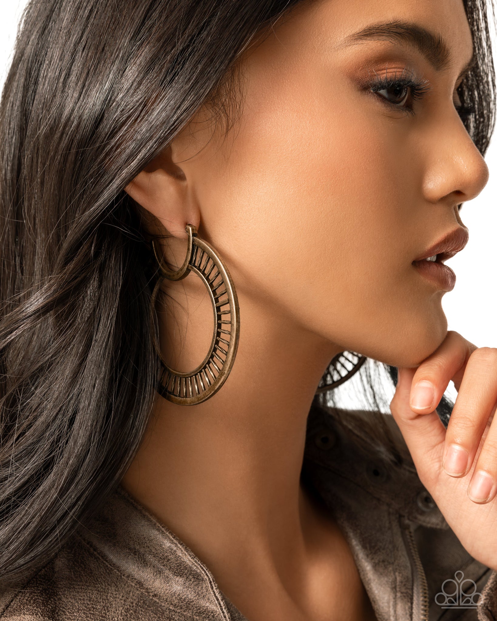 Set the Scene Brass Earring