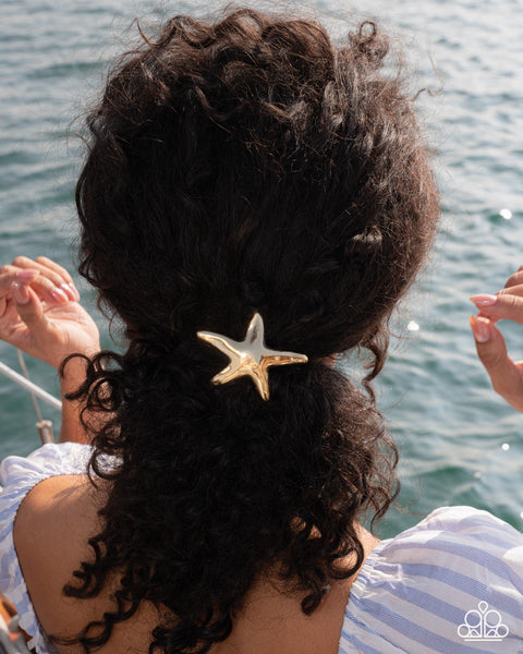 Sleek Starfish Gold Hair Clip