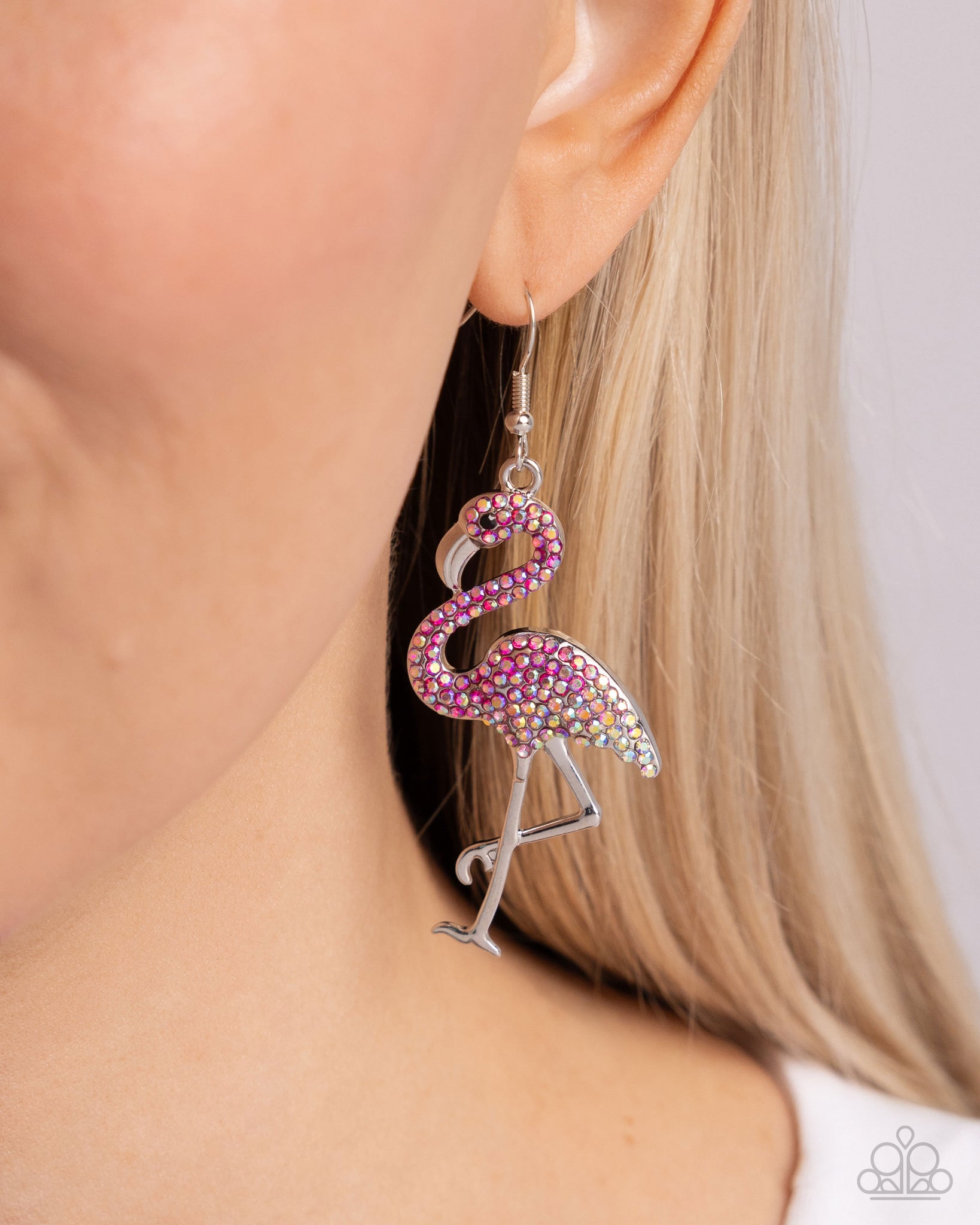 Flamingo Flourish Pink Earring