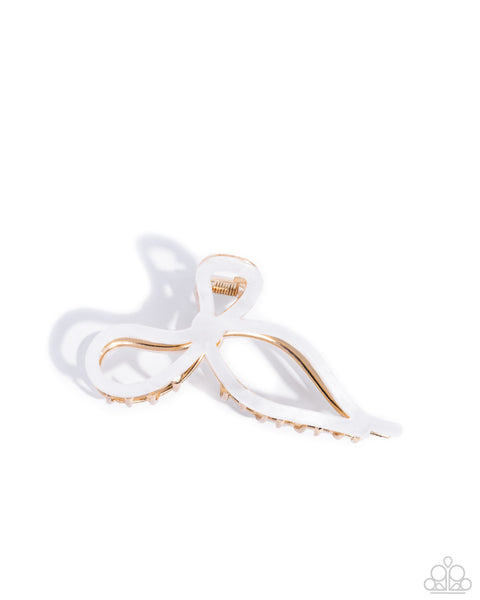 Coquette Clip White Hair Clip