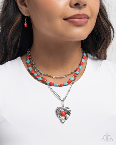 Frankly Flirting Red Necklace