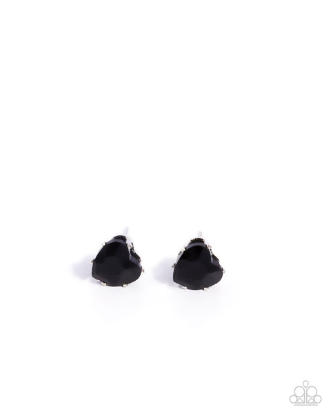 Sweetheart Stunner Black Earring
