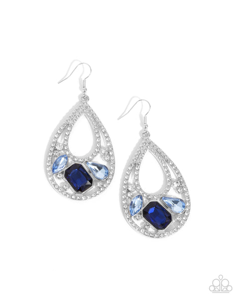 Teardrop Trifecta Blue Earring