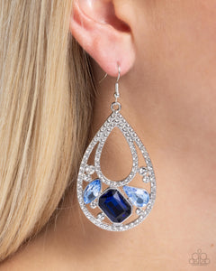 Teardrop Trifecta Blue Earring