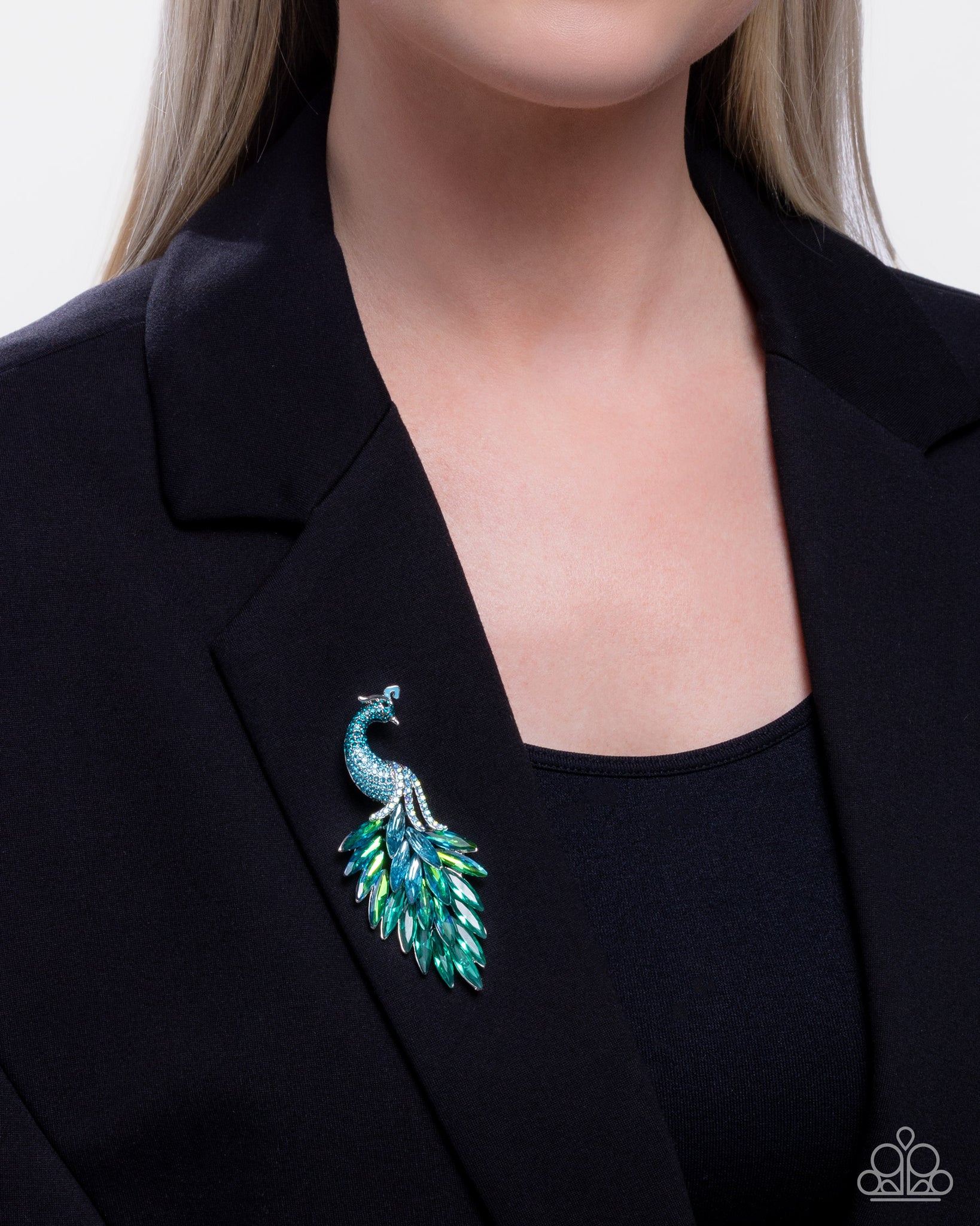 Peacock Pedestal Brooch