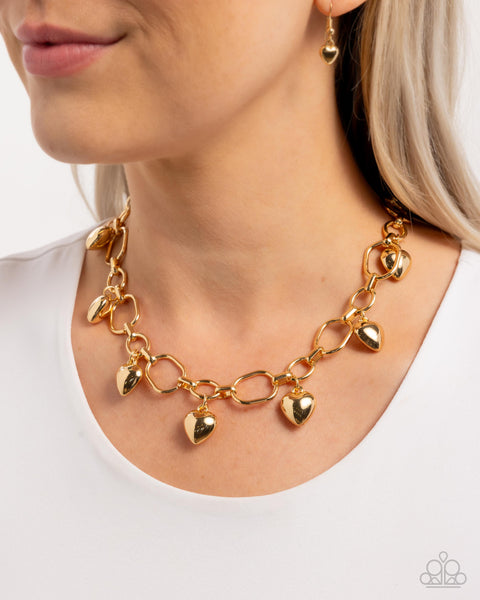Hey Lover Gold Necklace