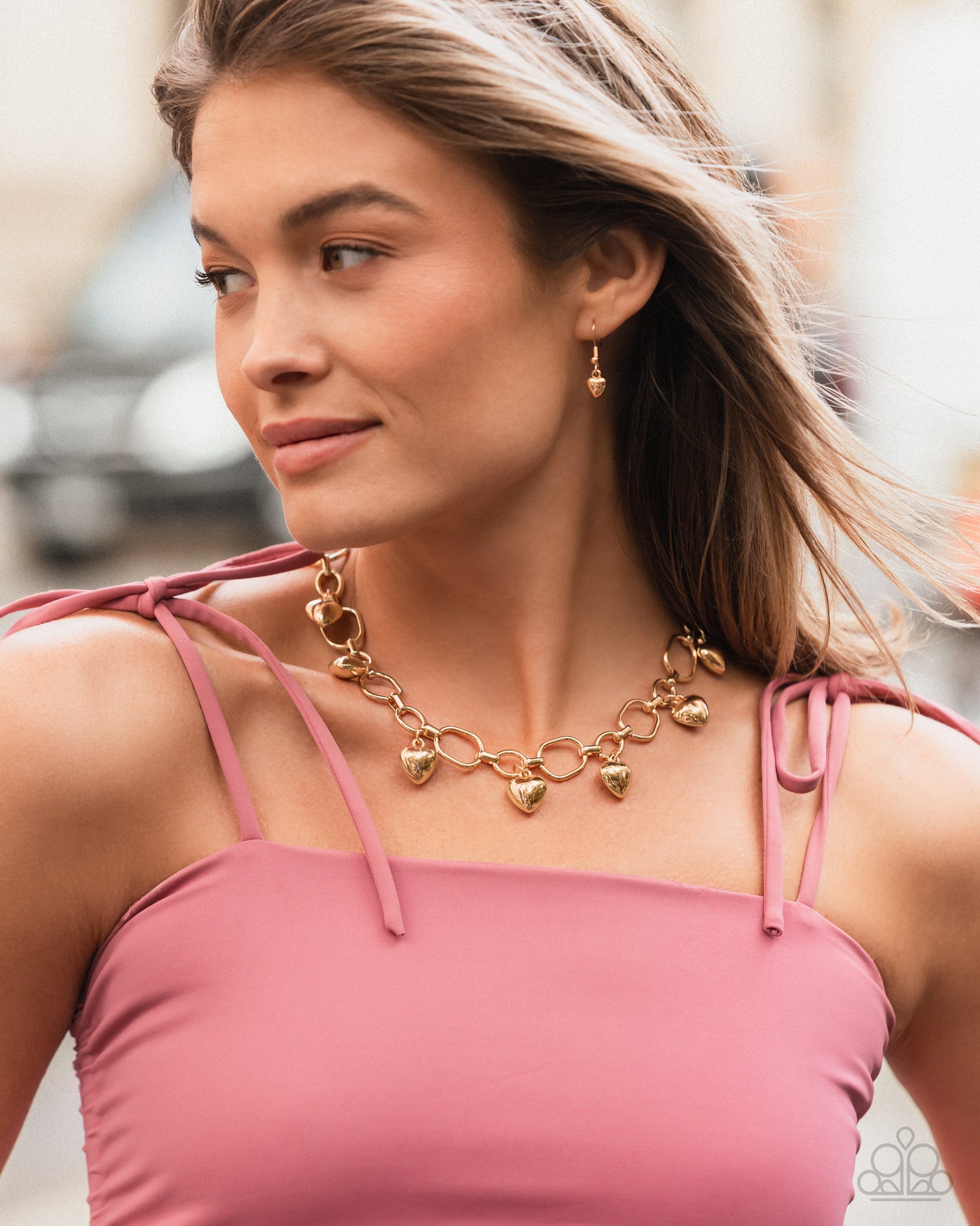 Hey Lover Gold Necklace