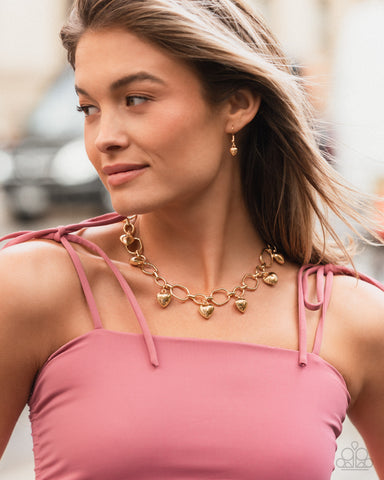 Hey Lover Gold Necklace