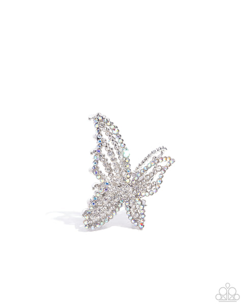 Fluttering Falsetto White Hair Clip