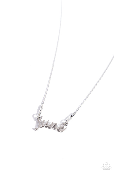 Birth Month Bling June Silver Necklace