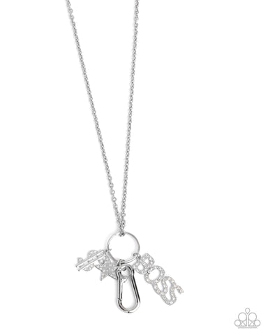 Boss Appreciation Day White Lanyard Necklace