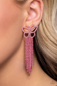 Billowing Butterflies - Pink Earrings