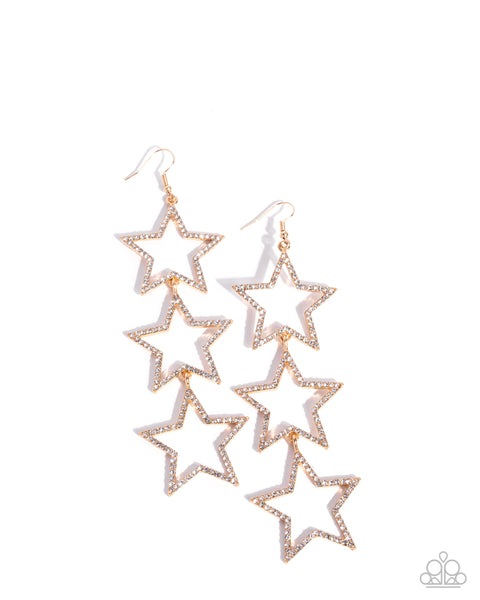 Star-Crossed Success Gold Earring