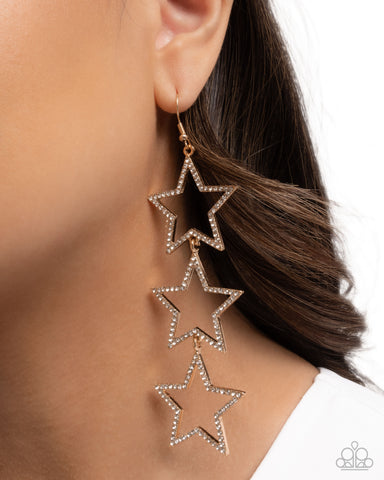 Star-Crossed Success Gold Earring